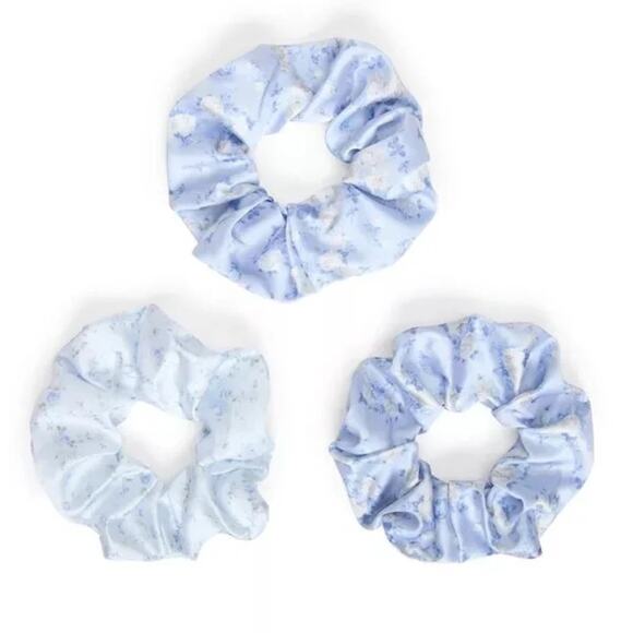 6 ct Goody x LoveShackFancy Large Satin Scrunchies Floral 3 Pink 3 Blue main image 7